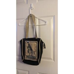 Vintage Ego Tote P. Ruckmar & Co  Zurch, Black with Beige Trim, Zipper closure